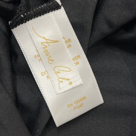 Anne Cole Bikini Bottom Womens XL Black Convertible High Waist Fold Over Shirred - Picture 6 of 6